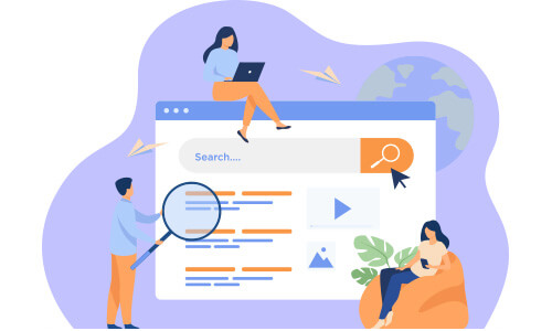 תוצאות חיפוש באינטרנט איור